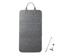 Cat Stick Toy Storage Bag - Organiser, Wall Mounted Felt Holder, Pencil Bag, Indoor Pet Accessories, Space Saving | Tidy Solution for Cats to Store Toys