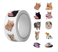 Cat Stickers - 500 Sheets per Roll Decorative Stickers | Aesthetic Decoration for Skateboard | For School Party Office Diary Album Laptop Water Bottle Notebook Skateboard