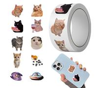 Cat Stickers for Children, 500 Sheets/Roll Stickers Decoration - School Scrapbook Decoration - For Classroom Party Office Journaling Notebook Laptop Water Bottle Workbook Cover