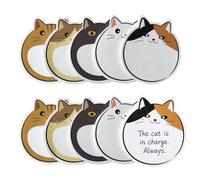 Cat Sticky Notes Cute 10 Pads 300 Sheets, Kawaii Cat Stationery Sticky Notes Set, Cute Post It Notes Animal Memo Pads for School Office, Japanese Stationery Gift for Cat Lovers Teachers Students