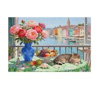 Cat Still Life 1000 Piece Puzzle for Adults, Fun Puzzles for Adults 1000 Pieces, 30x20 in Dust Free, for Gifts Halloween Christmas Family Games Lovers