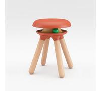 Cat stool, Round footrest for both humans and cats,360°rotating cat ball,Large seating area,Plastic material, Anti-Slip Feet,for Vanity Bedroom, Bathroom, Dorm Brown 34x34x43cm