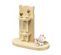Cat Storage Jar | Decorative Vase with Cork Stopper - Miniature Vase | Suitable for Car Garden Office Desk Pets Indoor