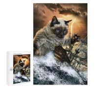 Cat Storms The Seas Jigsaw Puzzle, 1000 PCS, Relaxing Activity for Adults, A Creative Way to Unwind after A Busy Day, for Family Fun