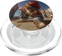 Cat Street Photography Trap Music Cat PopSockets PopGrip for MagSafe