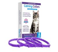 Cat Stress Reliefs Collar - 4x Soothing Collars For Nervous Cats And Kittens, Comfortable Breakaway Strap | Anti-anxietys Calming Gear, Adjustable Fit For Thunder, Vet Visits, Changes, Or Aggression