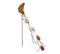 Cat String Toy | Cat Teaser Wand with Bell | Interactive Catcher and Funny Exercise, Plush Reaction Training Aid for Indoor Play Enrichment and Boredom