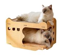 Cat Stripe Padena | Multipurpose Cat House 2 in 1-Natural Recycled Materials Safe for the Claw, Reversible Scratch Textures Design