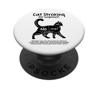 Cat Stroking For Beginners Funny Cat Lover PopSockets Adhesive PopGrip
