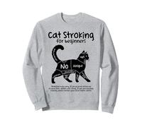 Cat Stroking For Beginners Funny Cat Lover Sweatshirt