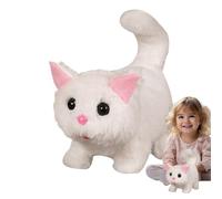 Cat Stuffed Animal Robot - Plush Realistic Electronic Cat,Realistic Stuffed Pet Kitten Toy With Wagging Tail Nodding Movements for Kids Children Girls