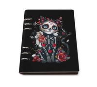 Cat Sugar Skull Mexico Calavera Dia De Los Refillable Notebook for Work Study