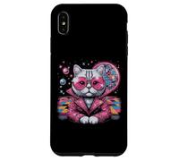 Cat Suit Disco Ball Vintage Kitten Kitty 70s Men Women Kids Case for iPhone XS Max
