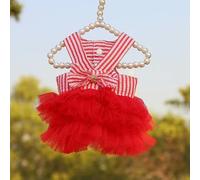Cat Summer Dress Dog Lace Skirt Pet Clothing Chihuahua Stripe Skirt Puppy Cat Princess Apparel Cute Puppy Clothes Cat Lace Skirt