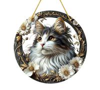 Cat Sun Catcher For Window |Window Hanging Ornament | Window Panel Pendant | Acrylic Cat Stained Ornaments Cat Sun Catcher Pendant For Daughter Mother's Day