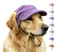 Cat Sun Hat,Dog Bucket Hat,Pet Sport Hat&Pet Hat with 2Ear Holes,Fall Hats for Cats&Dogs,Decorative Hats for Cats&Dogs,Make Your Pet Even Cuter and More Beautiful (Light Purple, S)