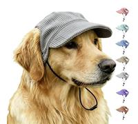Cat Sun Hat,Dog Bucket Hat,Pet Sport Hat&Pet Hat with 2Ear Holes,Fall Hats for Cats&Dogs,Decorative Hats for Cats&Dogs,Make Your Pet Even Cuter and More Beautiful (Gray, L)