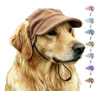 Cat Sun Hat,Dog Bucket Hat,Pet Sport Hat&Pet Hat with 2Ear Holes,Fall Hats for Cats&Dogs,Decorative Hats for Cats&Dogs,Make Your Pet Even Cuter and More Beautiful (Brown, XL)