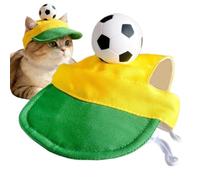 Cat Sun Hat with Ear Holes Soccer Design Sun Protection Cat Visor
