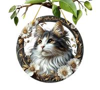 Cat Suncatcher - Black Cat Light Catcher | Colorful Acrylic Window Hanging Lovers Gift - Rainbow Maker Wall Art, Home Decoration Ornament For Mothers And Women, Easy To Install Commemorative Gift