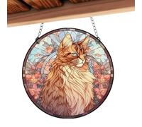 Cat Suncatcher - Black Cat Light Catcher | Colorful Acrylic Window Hanging Lovers Gift - Rainbow Maker Wall Art, Home Decoration Ornament For Mothers And Women, Easy To Install Commemorative Gift