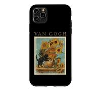 Cat & Sunflowers Van Gogh Tshirt Kitten Meow Art Meme Funny Case for iPhone 11 Pro Max