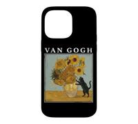 Cat & Sunflowers Van Gogh Tshirt Kitten Meow Art Meme Funny Case for iPhone 14 Pro Max