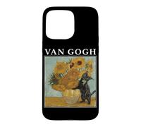 Cat & Sunflowers Van Gogh Tshirt Kitten Meow Art Meme Funny Case for iPhone 15 Pro Max