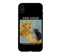 Cat & Sunflowers Van Gogh Tshirt Kitten Meow Art Meme Funny Case for iPhone XS Max