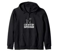 Cat Supervisor Funny Cat Owner Attitude Design Zip Hoodie