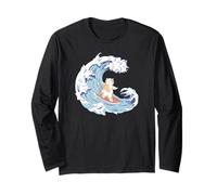 Cat Surfing - Funny Cat Long Sleeve T-Shirt