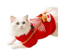 Cat Sweater| Christmas Style Kitten Sweater with Bag | Cute Kitten Clothes for Kitten Comfortable Winter Dog Clothes for Puppy Kitten Pets