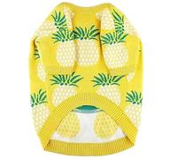 Cat Sweater Pineapple Design Luxury Short Sleeve Cat Clothes Dog Sweater Dog Clothes(M)