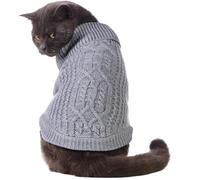 Cat Sweaters for Cats Only, Soft Knit Fall Cat Sweater, Warm Cozy Cats Clothes for Indoor Outdoor (Pink,XX-Large)