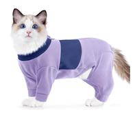 Cat Sweatshirt, Cat Onesie Post Surgery Recovery Suit Preventing Licking and Scratching at Stitches(Purple, 2XL)
