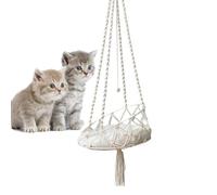 Cat Swing Bed, Boho Macrame Cat Swing Hammock, Cat Swing Hammock, Cat Sleeping Bed with Hooks and Removable Cushion, Cat Sleeping Hammock Made of Natural Materials