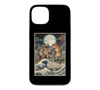 Cat T-Rex Kaiju Japanese Woodblock Ukiyo-e Art Case for iPhone 13