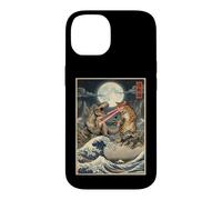 Cat T-Rex Kaiju Japanese Woodblock Ukiyo-e Art Case for iPhone 14