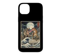 Cat T-Rex Kaiju Japanese Woodblock Ukiyo-e Art Case for iPhone 14 Plus