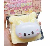 Cat Taba Squishy Squeeze Toys, Kawaii FuFu Squishies PVC Sensory Toys, Rebound Stress Relief Toys, Party Favors, Birthday Gift, Squishy Toys for Adults Kids