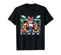 Cat Taking Gym Selfie with Dumbbell Fitness T-Shirt