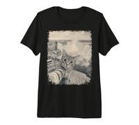 Cat Taking Selfie Niagara Falls Travel Premium T-Shirt