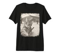 Cat Taking Selfie Sossusvlei Namibia Travel Premium T-Shirt