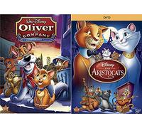 Cat Tales Dog Adventures Disney Aristocats Animated Movie + Oliver & Company Cartoon! 2 Pack