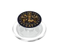 Cat Tarot Card Occult Goth PopSockets PopGrip for MagSafe