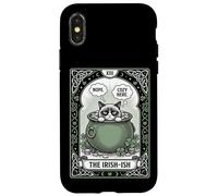 Cat Tarot Card The Irish-ish funny introvert St Patricks Day Case for iPhone X/XS