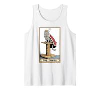 Cat Tarot Card The Tower Cat Scratching Post Tree Cat Tank Top