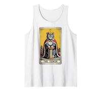 Cat Tarot Card The Tower Cat Scratching Post Tree Cat Tank Top