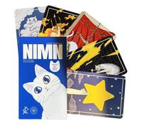 Cat Tarot Deck, 78 Piece Divination Cards, 4.72x2.76 Inch Beginner Oracle Game with Illustrated Symbol Art, Card Stock Tarot, Mystical Reading Deck with Cute Design, Spiritual Guidance for Meditation