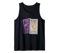 Cat Tarot Floppa Mystic Kitty Fortune Teller Card Art Tank Top
